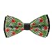 WUXEKZO Men's Boys Pre-Tied Bow Tie for Party, Festivals, Graduation, Fashion Tropical Palm Leaves Hibiscus Creative Cravat Necktie