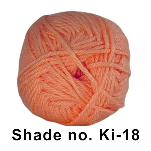 Image of VCR Orange Yarn, 100 Grams Hank, 190 Meters Length, Acrylic Ball for Crochet and Knitting, Soft Crosia Threads, Pack of 1 Yarn, Suitable for DIY Crafts
