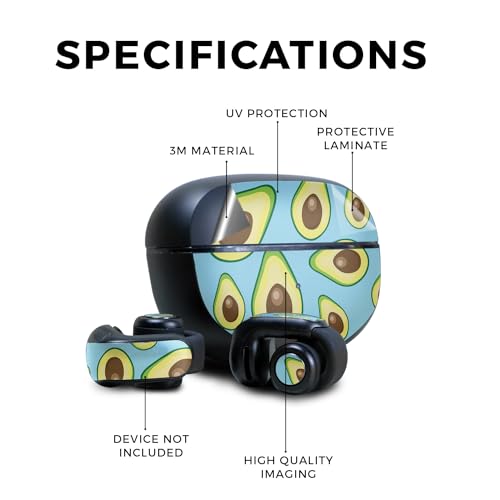 Image of Skin Compatible with Bose Ultra Open Earbuds - Blue Avocados - Premium 3M Vinyl Protective Wrap Decal Cover - Easy to Apply | Crafted in The USA by MightySkins