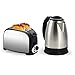 Set petit déjeuner - Grille pain 2 fentes finition inox + Bouilloire en inox - 1500W 1.8L