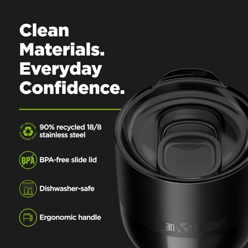 Taza termo Klean Kanteen 12 oz acero inoxidable negro miniatura 2