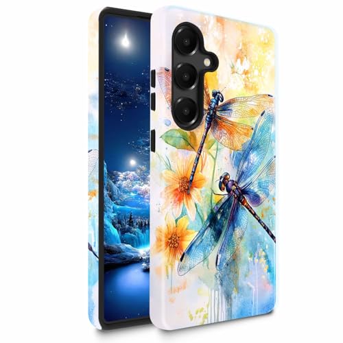 Coque Galaxy S25 FE libellule aquarelle protection antichoc double couche
