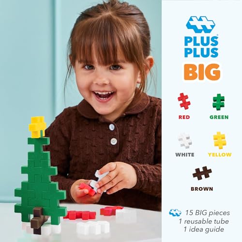 Image of PLUS PLUS Big 15 Piece Holiday Mix - Large Building Blocks for Toddlers