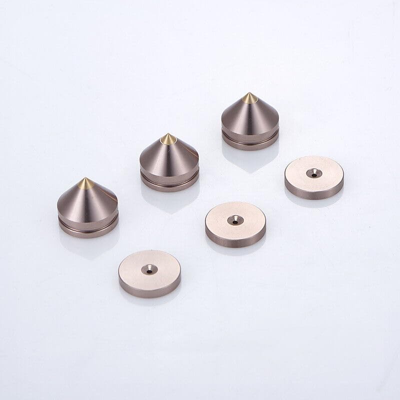 Generic 4pcs 23mm Aluminium Speaker Shockproof Spike Pad Base Stand Isolation Cone Feet