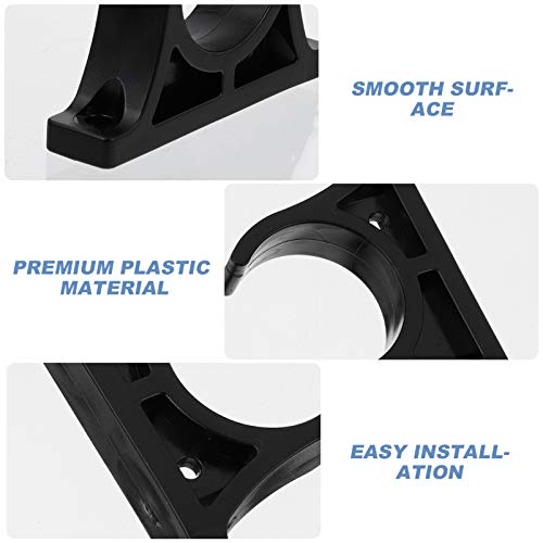 BESPORTBLE 1 par Titular da Pá Do Caiaque Remo Do Barco de Plástico Fivela Fixa Com Parafusos (Preto