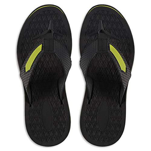 Image of MALIDA Mens Flip Flops Non-Slip Bathroom Shower Shoes Cushion foam Indoor and Outdoor Thong Sandals