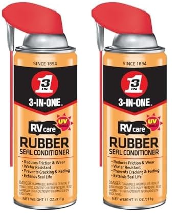 3-IN-ONE RVcare Rubber Seal Conditioner with Smart Straw Sprays 2 Ways, 11 OZ (Pack of 2)