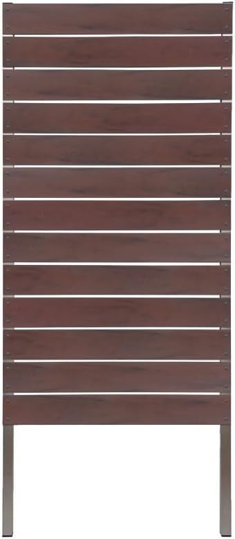 樹脂製目隠しフェンス 幅90センチｘ高さ210センチ 板間隔1センチ (ココアブラウン)