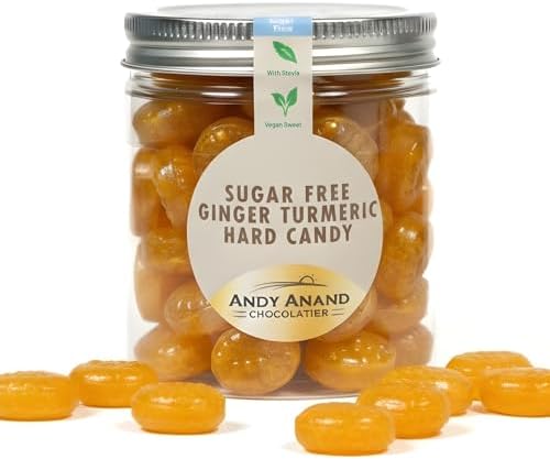 Andy Anand Sugar-Free Ginger Turmeric Hard Candy, 7 Oz, 60 Pieces
