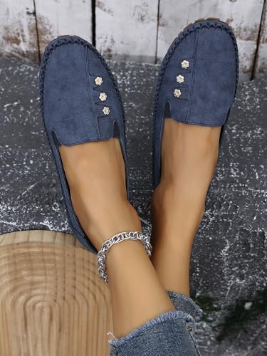 Solid Color Flat Shoes Lightweight Anti-Slip Breathable Orthopedic Casual Plain Toe for Women3