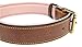 Soft Touch Collars Padded Leather Dog Collar, Brown with Light Pink Padding, Genuine Real Leather, 24