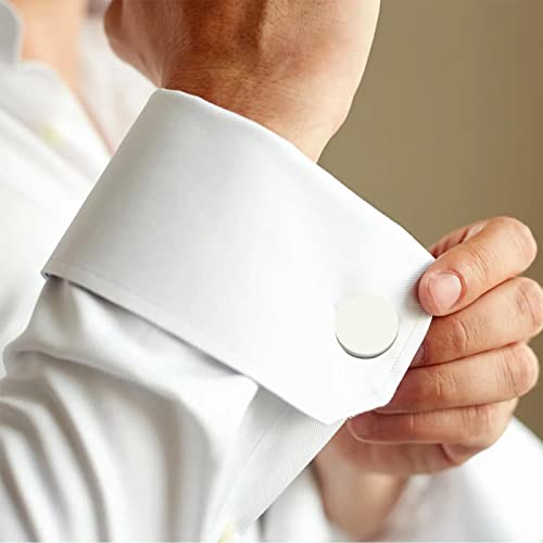 Men's Cuff Links Shirt Studs Cufflinks For Men, Blank Cufflinks For Shirts, Round Silver Cufflinks Gift For Men. #TOP2