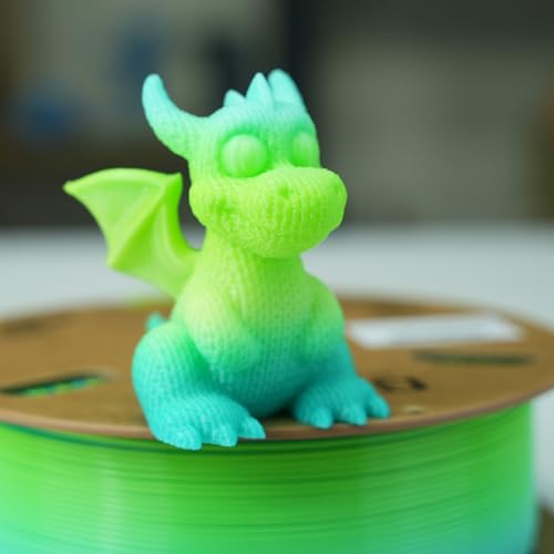 Image of GratKit Gradient PETG Filament, Color Change 3D Printer Filament 1.75mm, 1kg, Multicolor PETG Translucent Gradient Yellow Green