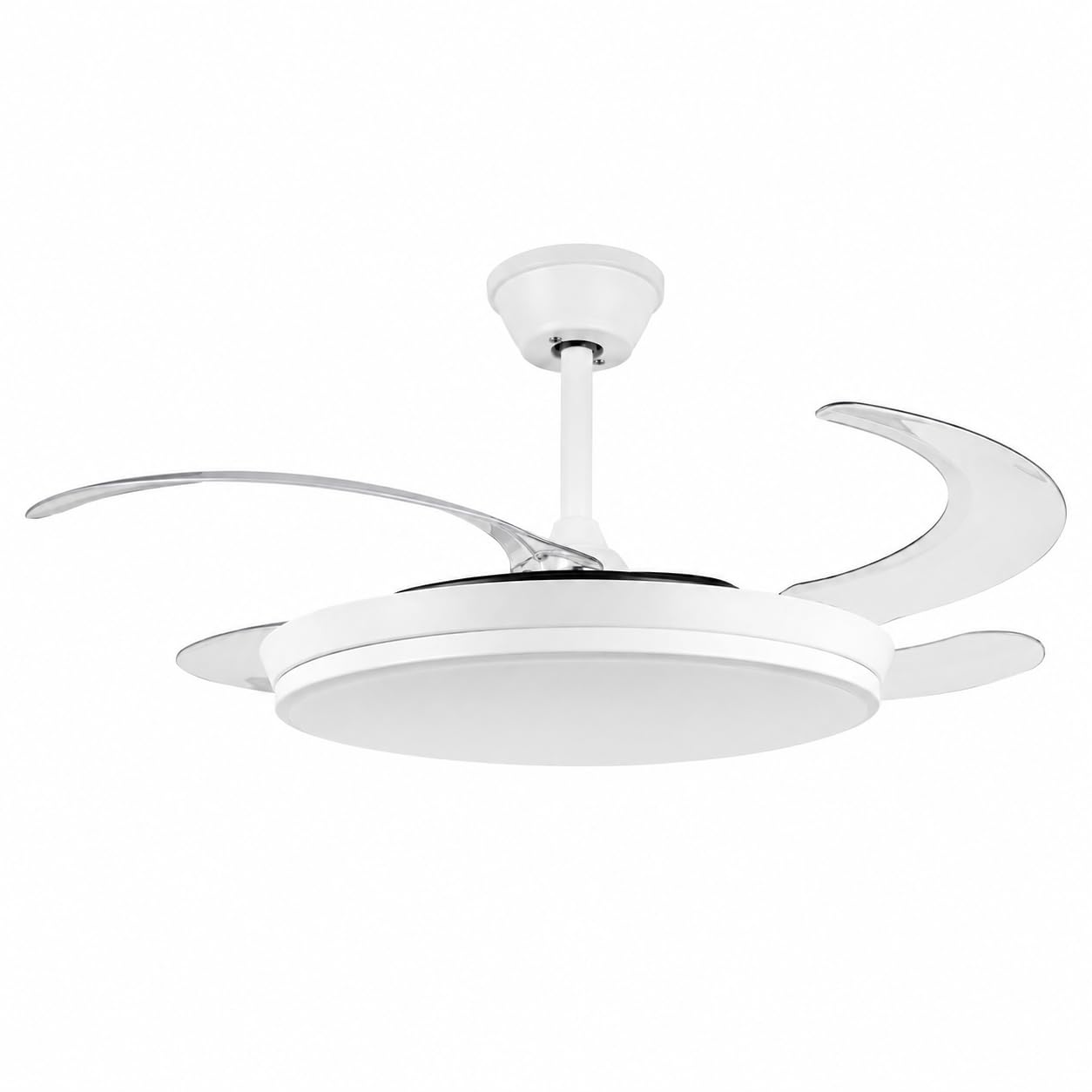 Ventilatore da Soffitto con Luce LED 36W e Telecomando | Pale Retrattili 106 cm | 6 Velocità Motore DC | CCT 3000K 4000K 6500K | Lampadario Ventilatore Moderno