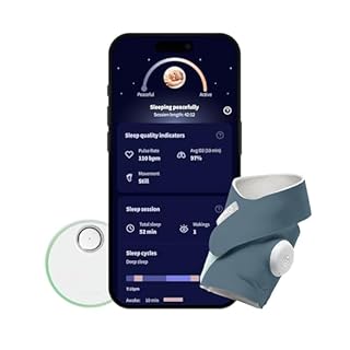 Owlet Dream Sock - Smart Baby Monitor View Heart Rate and Average Oxygen O2 as Sleep Quality Indicators. Wakings, Movement, and Sleep State. Digital Sleep Coach and Sleep Assist Prompts | Bedtime Blue