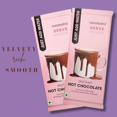 Image of Cocosutra Instant Drinking hot Chocolate - 36g | Just add milk, hot or cold
