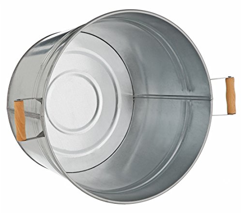 Zinktopf Dehner Pflanzkübel, Ø 36 cm, Höhe 25 cm, verzinkt, silber - 2