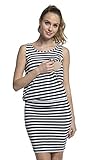 HAPPY MAMA. Para Mujer Vestido en Capas Premamá de Lactancia Sin Mangas. 014p (Marina Rayas, EU 38, L)