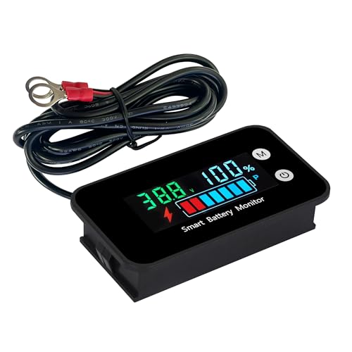 Image of IPX7 Waterproof 7-100v Smart Battery Monitor with Buzzer Alarm &Temp