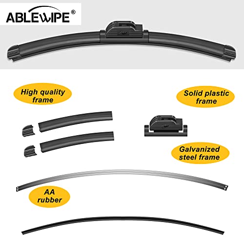 Ablewipe Windshield Wiper 22" + 22" Front Window Wiper Blades Model: 18O13B(Set Of 2) #TOP4