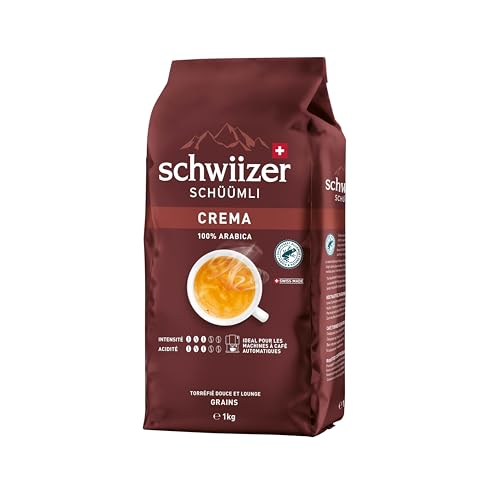 Schwiizer Schüümli Crema – grains 100 % Arabica...