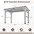 Raysfung 6.5x12.5 FT Wood Grill Gazebo, BBQ Wooden Gazebo with Hardtop Galvanized Steel Roof, Outdoor Cedar Wood Gazebos with 2 Side Shelves for Barbecue, Garden, Deck