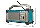 Retekess TR637 Construction Site Radio,Bluetooth,FM AM mit 5000 mAh Leistungsstarkem Akku,IP54 Staubdicht und Wasserdicht,mit USB-Ladegerät,Hoher Lautsprecher,Geeignet für Die Arbeit