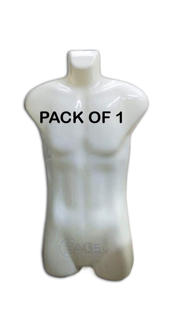 KALSU ᵀᴹ : Men Body Mannequin Non - Breakable Plastic - Dummy Type Hangers for Kurta Shirt Trendy Display Stands (Gray, 1)