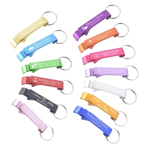 Décapsuleur porte-clés gravé WOMB, lot de 50 pièces personnalisées