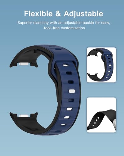 Image of Bands for Samsung Watch 8 Smartwatch,Sport quick-release Silicone Band for Samsung Watch 8,Soft Lightweight & Ventilated Comfort Replacement Smartwatch Strap,Adjustable Wristband