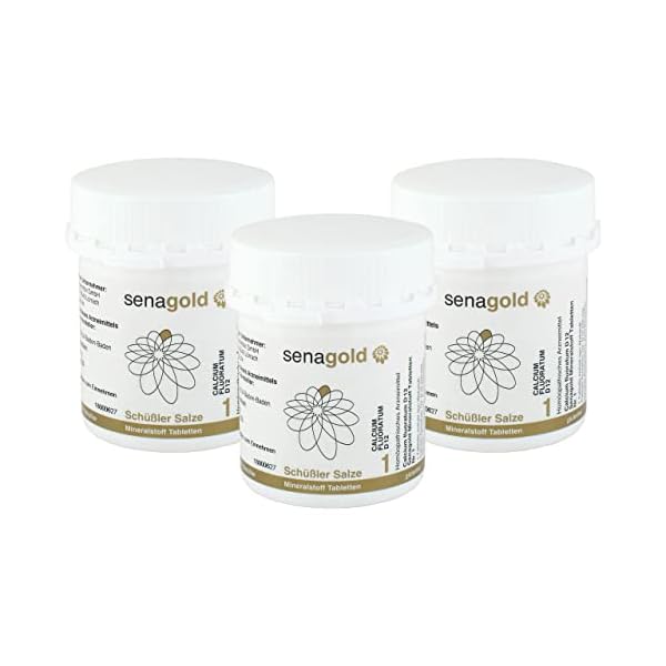 Schüßler Salz Nr. 1 - Calcium fluoratum D12 | Tabletten | glutenfrei (3x400 St.)