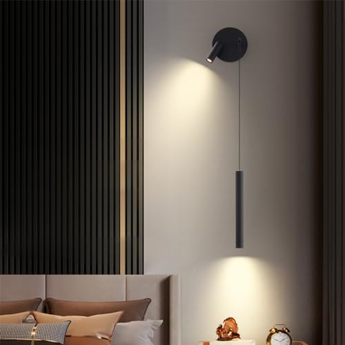 Modern Led Wall Sconce noire réglable éclairage chambre trois tons - 3