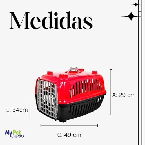 Caixa de Transporte para Cachorros e Gatos N.2 Vermelho, Transporte Pet My Pet