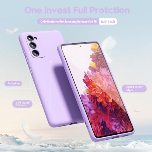 Image of MOBILOVE Back Cover Case for Samsung Galaxy S20 FE | S20 FE 5G | Pure Liquid Soft Matte Silicone Case Comes with Camera and Screen Protection Back Cover for Samsung Galaxy S20 FE | S20 FE 5G (Purple)