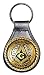 Custom Proud Mason leather key fob or keychain Black