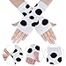 Dxhycc Girls Polka Dots Knee High Socks and Fingerless Gloves Cosplay for Halloween Dress Up Party