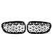 Grille Para Chrome Diamond Grill Carrate z przodu kompatybilna z BMW E87 E90 E91 E92 E93 F20 F21 F30 F34 F35 E60 F10 F18 G30 G38 F45 F32 F33 Akcesoria zewnętrzne (Color : E60 E61 04-09)