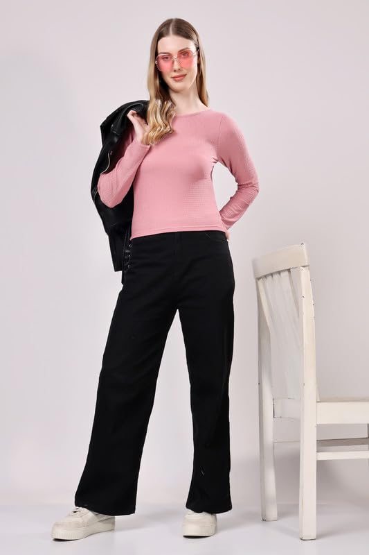 Image of London Hills Women's polyester Regular Fit Full Sleeves Top || Top Tops || Backless Full Sleeve Top