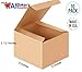 A1 Bakery Supplies Preimer High Kraft Pinstripe Brown Treat Gift Boxes (5 In X 5 In X 3.5 In 10 pk)