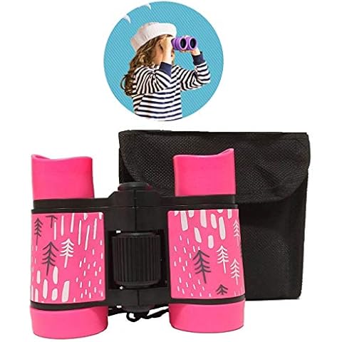 Binoculars for Kids Gift, Compact Design 4x30 Perfect for Bird Watching, Hunting, Stargazing and Outdoor Play, Educational Learning Toys for Children, Best Gift & Toys for Boys and Girls (Pink) Cover