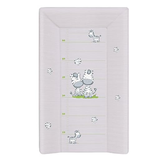 Ceba Baby Cambiador Bebe para Cuna Impermeable para Niños y Niñas - Gris Cebra 70x50 cm