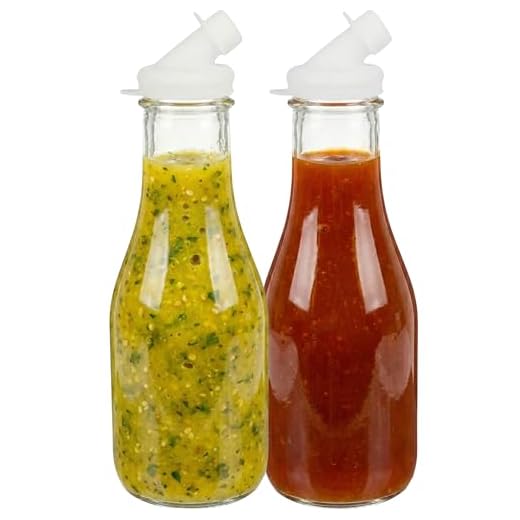 Glass Salad Dressing Shaker Bottle Set