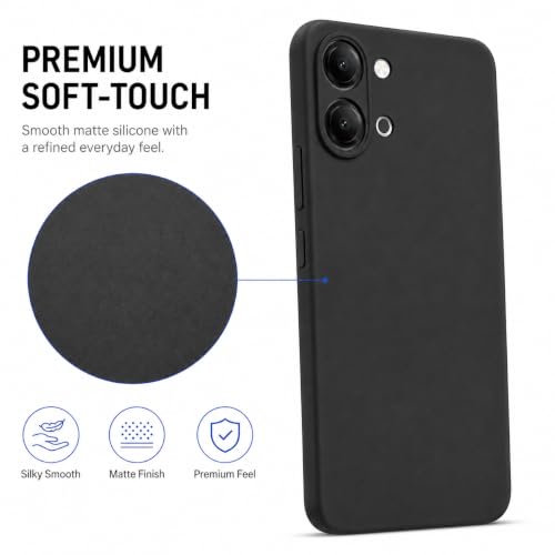 Image of FIRST MART Matte Silicone Back Cover for iQOO Z11 Lite - Black