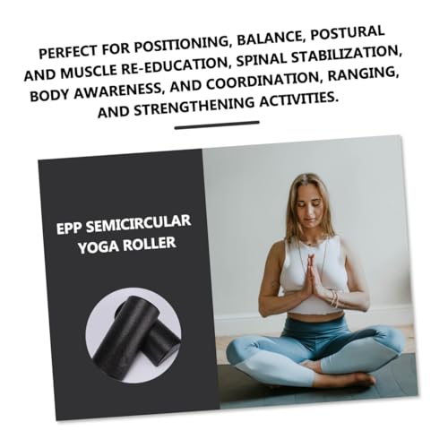 Luxshiny 2 piezas de rodillos de masaje musculares de alta densidad EPP para yoga, columna semi-cilíndrica de espuma adecuada para pilates y terapia miniatura 4