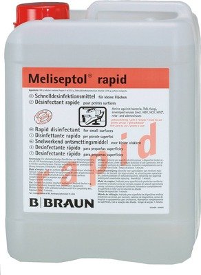MELISEPTOL Rapid soluciona la limpieza lenta con su bidón de 5000 ml de secado instantáneo