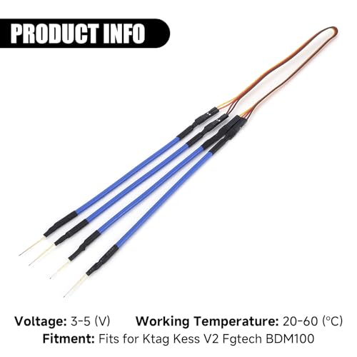 Image of BMD Probe Pens, LED BMD Frame with 4 Probe Pins 1PCS Connecting Cable, Plastic and Stainless Steel Material BMD Frame Probes Pens Fits for Ktag Kess V2 Fgtech BDM100