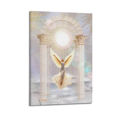 Poster Ange QXYUIN decoration esthetique de chambre avec toile tendue encadree