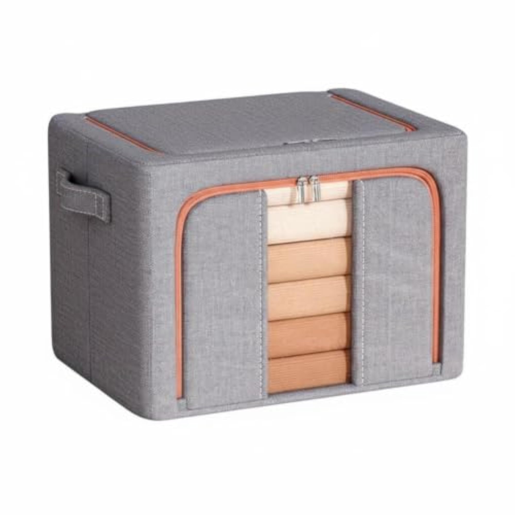 Foldable Textile Container for Clothes, Stackable Organizer Box