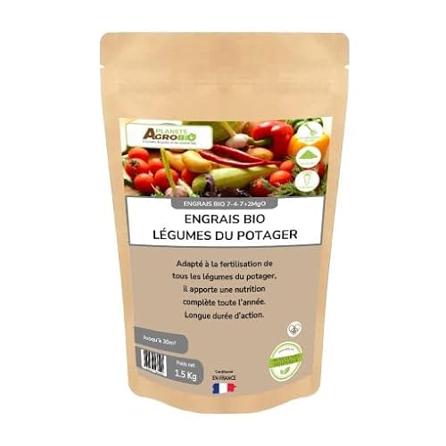 engrais bio micro granulés 7-4-7 Légumes du potager 1.5 Kg
