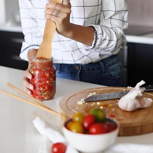 AMONENZ Fermentieren Starter Set, Transparent Glasgewichte, mit Kleinem Griff, Feramentiergläser mit Gärventil und Gewicht, für die Fermentation von Sauerkraut, Kimchi und Anderen Zubehörteile